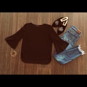 Zara Flair Arm Crop Sleeve Top, Small